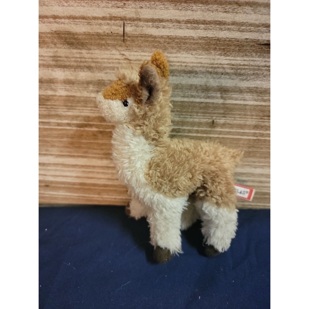 Douglas Cuddle Toy Llama Alpaca Plush Brown White Stuffed Animal